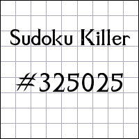 Судоку-киллер №325025