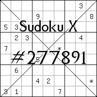 Судоку-диагональ №277891