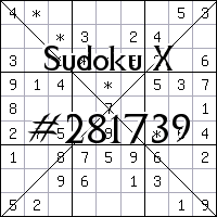 Судоку-диагональ №281739