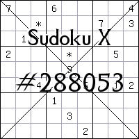 Судоку-диагональ №288053