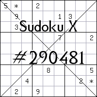 Судоку-диагональ №290481