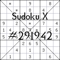 Судоку-диагональ №291942