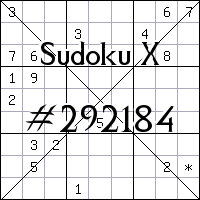 Судоку-диагональ №292184