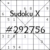Судоку-диагональ №292756