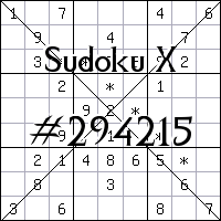 Судоку-диагональ №294215