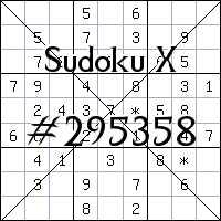 Судоку-диагональ №295358