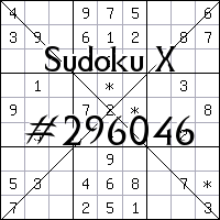 Судоку-диагональ №296046
