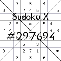 Судоку-диагональ №297694