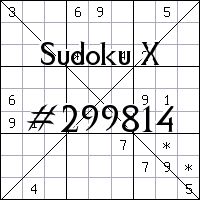 Судоку-диагональ №299814