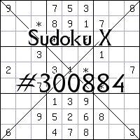 Судоку-диагональ №300884