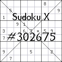 Судоку-диагональ №302675