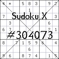 Судоку-диагональ №304073