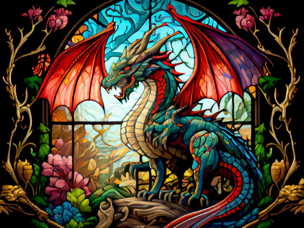 Мозаика дракон