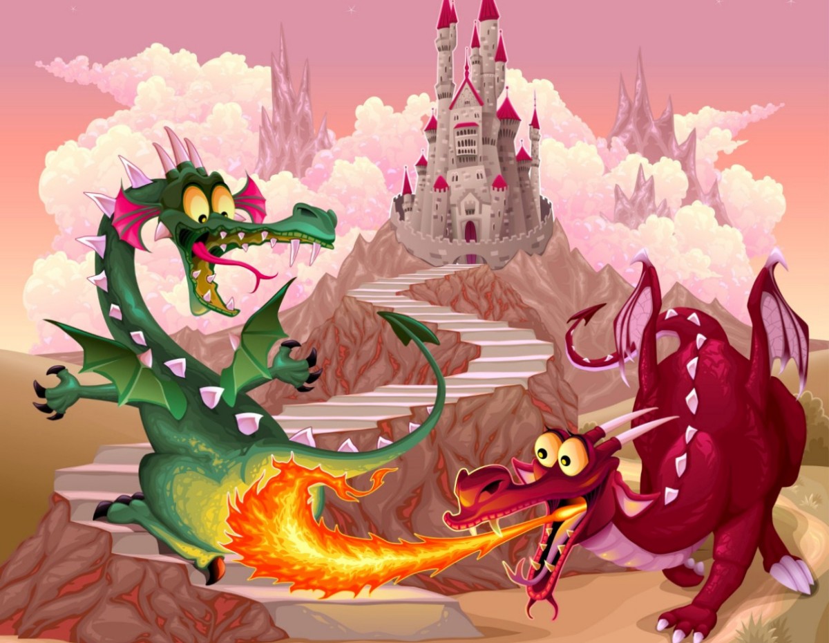 Пазл Два дракона 