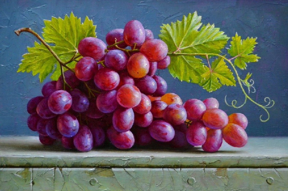 Живопись винограда гроздь Андрияка