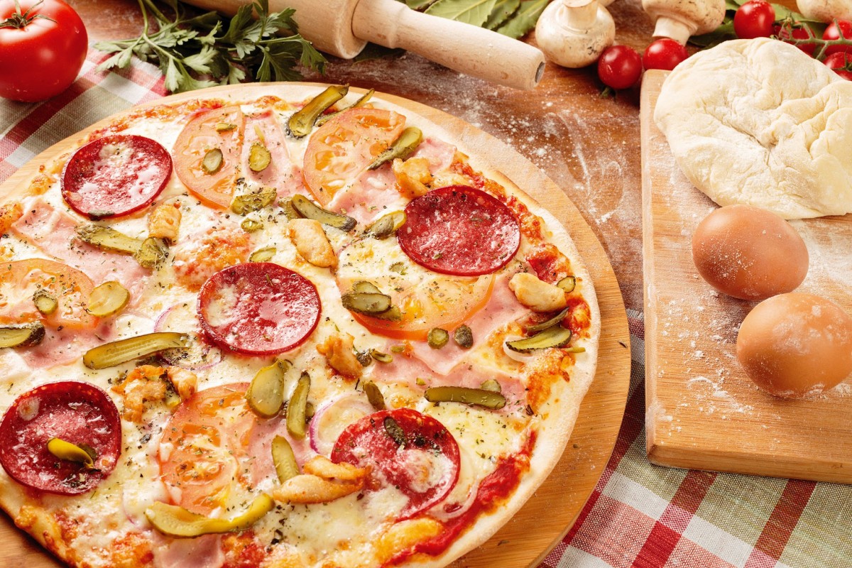 рецепты пиццы мясная с помидорами фото 104