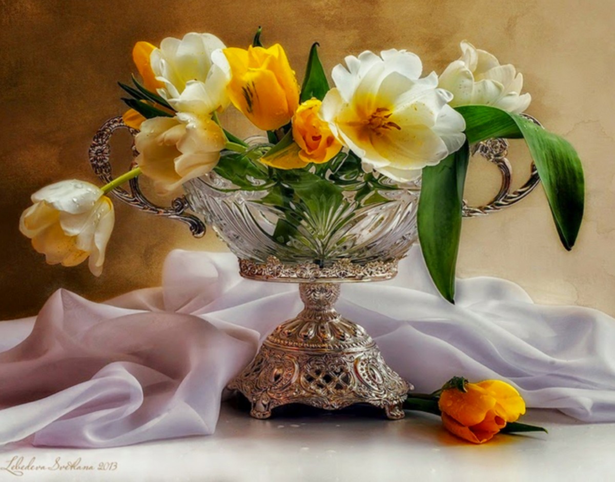 Пазл Тюльпаны в вазе