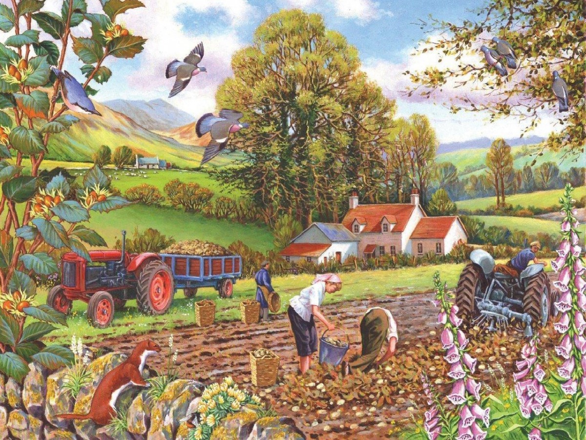 Собираемся на неделю в деревню. Картина в.м. Каратая «уборка урожая». Осенью забирают урожай. Урожай в деревне.