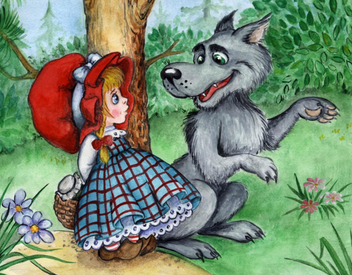 Пазл Волк и Красная Шапочка 