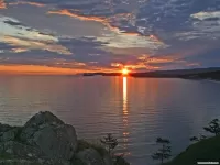 Zagadka Baikal at sunset