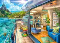 Quebra-cabeça  Yacht in the tropics