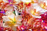 Quebra-cabeça abstract flowers