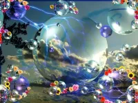 Zagadka abstraction with bubbles