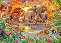 Jigsaw Puzzle African inhabitants