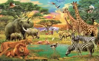 Quebra-cabeça African animals