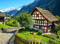 Puzzle alpine village