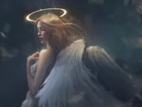 Rätsel An angel with a halo