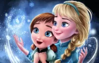Puzzle Anna and Elsa