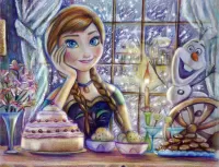 Jigsaw Puzzle Anna with Olaf