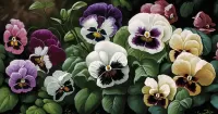 Jigsaw Puzzle Pansies