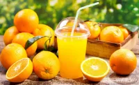 Jigsaw Puzzle Oranges and Juice
