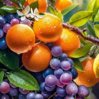 Слагалица Oranges and grapes