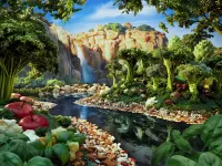 Jigsaw Puzzle Appetizing landscape