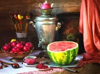 パズル Watermelon by the samovar