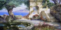 Jigsaw Puzzle Arch and pond