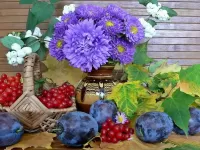 Слагалица Still-life with asters 2
