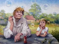 Пазл Бабушка и внучка
