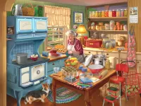 Jigsaw Puzzle Grandma's kitchen