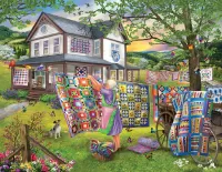 Jigsaw Puzzle Grandma's blankets