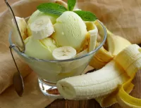 Puzzle banana ice cream