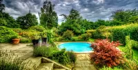 Jigsaw Puzzle Pool in the garden