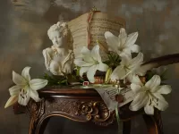 Quebra-cabeça White lilies