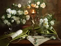 Quebra-cabeça White roses
