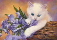 Quebra-cabeça White kitten