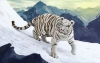 Puzzle white tiger
