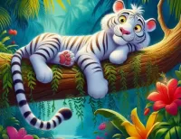 Jigsaw Puzzle White Tiger